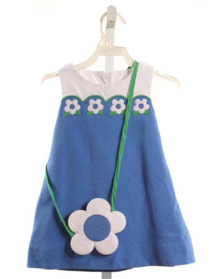 FLORENCE EISEMAN  BLUE PIQUE   DRESS