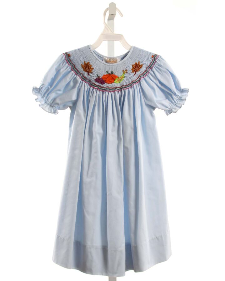 ROSALINA  BLUE   SMOCKED DRESS