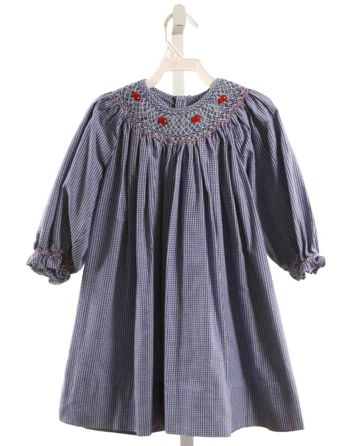 PETIT AMI  BLUE  GINGHAM SMOCKED DRESS