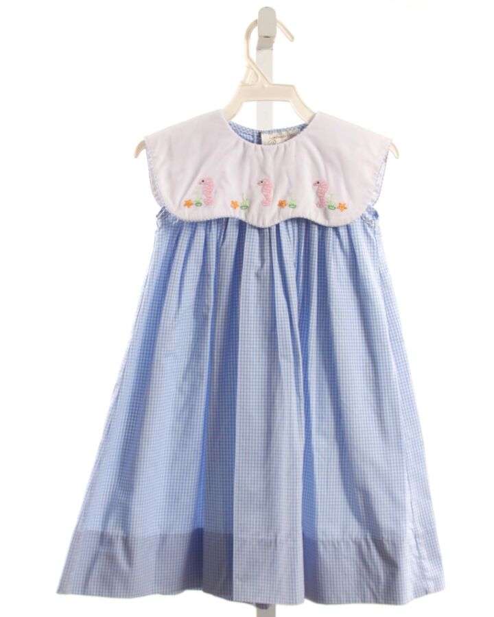 ROSALINA  BLUE  GINGHAM  DRESS