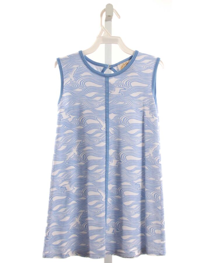 THE BEAUFORT BONNET COMPANY  BLUE KNIT  PRINTED DESIGN DRESS
