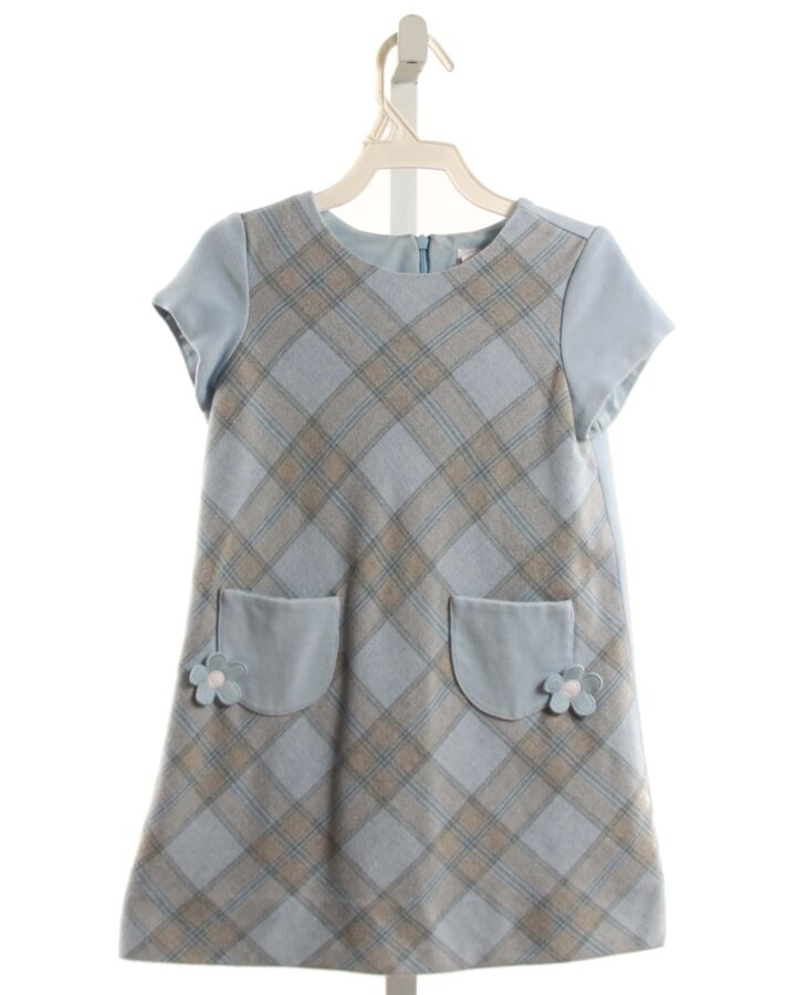 FLORENCE EISEMAN  BLUE  PLAID  DRESS