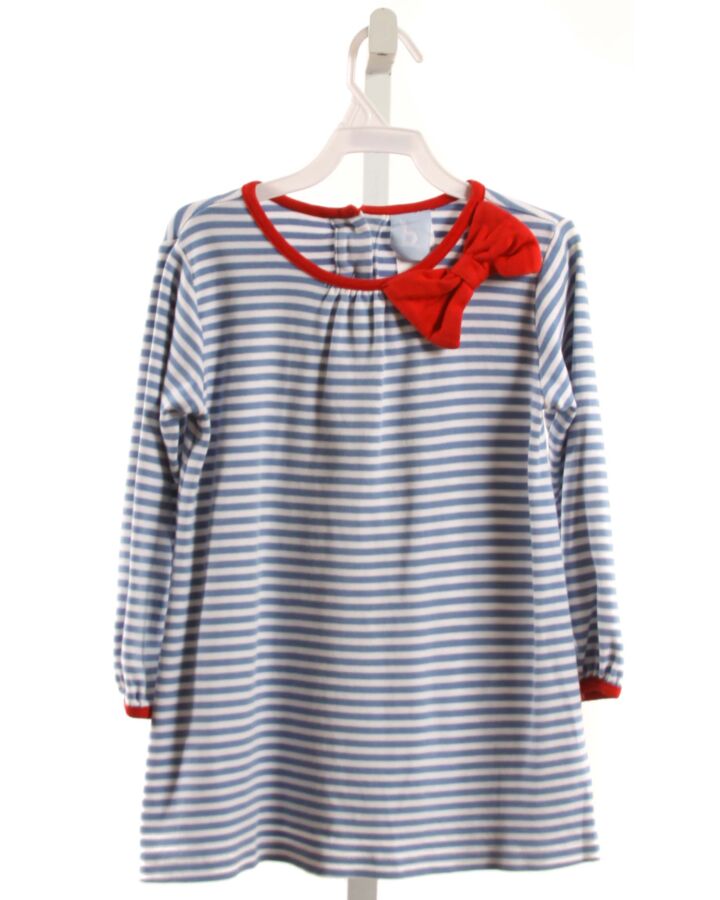 BELLA BLISS  BLUE KNIT STRIPED  DRESS