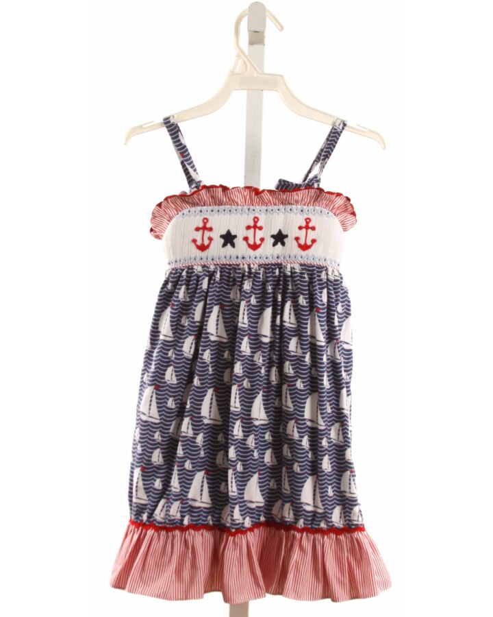 SHRIMP & GRITS  BLUE   SMOCKED DRESS