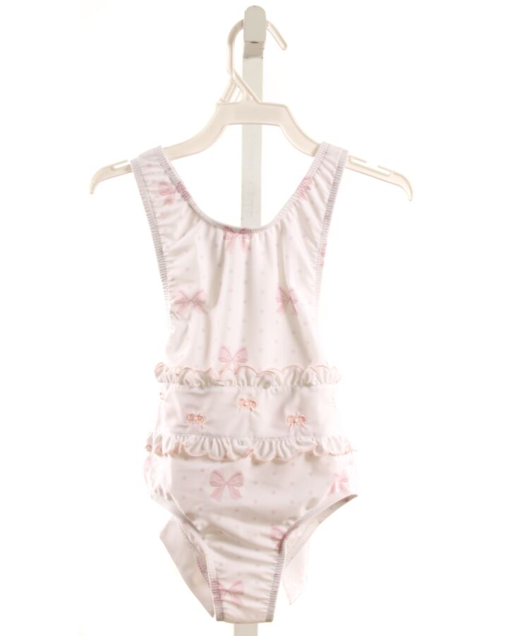 SAL & PIMENTA  PINK  POLKA DOT PRINTED DESIGN 1-PIECE SWIMSUIT WITH RUFFLE