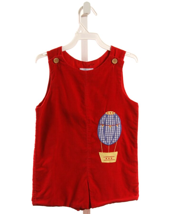 LITTLE ENGLISH  RED CORDUROY  APPLIQUED JON JON