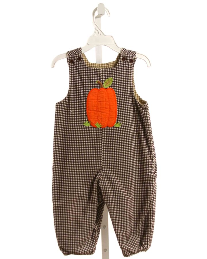 BAILEY BOYS  BROWN CORDUROY GINGHAM APPLIQUED LONGALL
