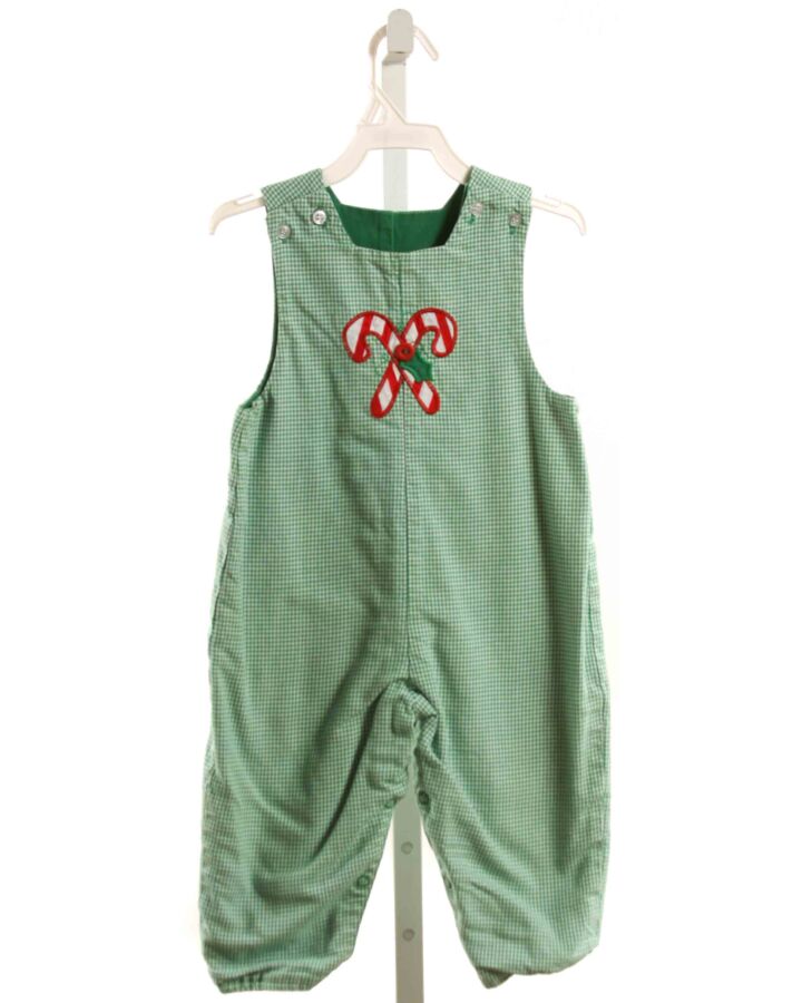 BAILEY BOYS  GREEN  HOUNDSTOOTH APPLIQUED LONGALL