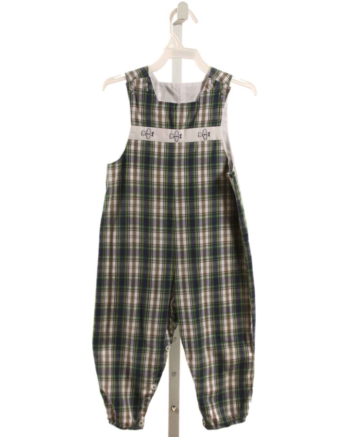 CHABRE  GREEN  PLAID EMBROIDERED LONGALL