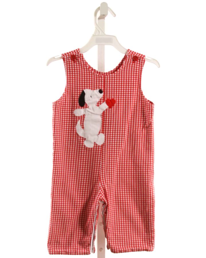 FUNTASIA TOO  RED  GINGHAM APPLIQUED LONGALL