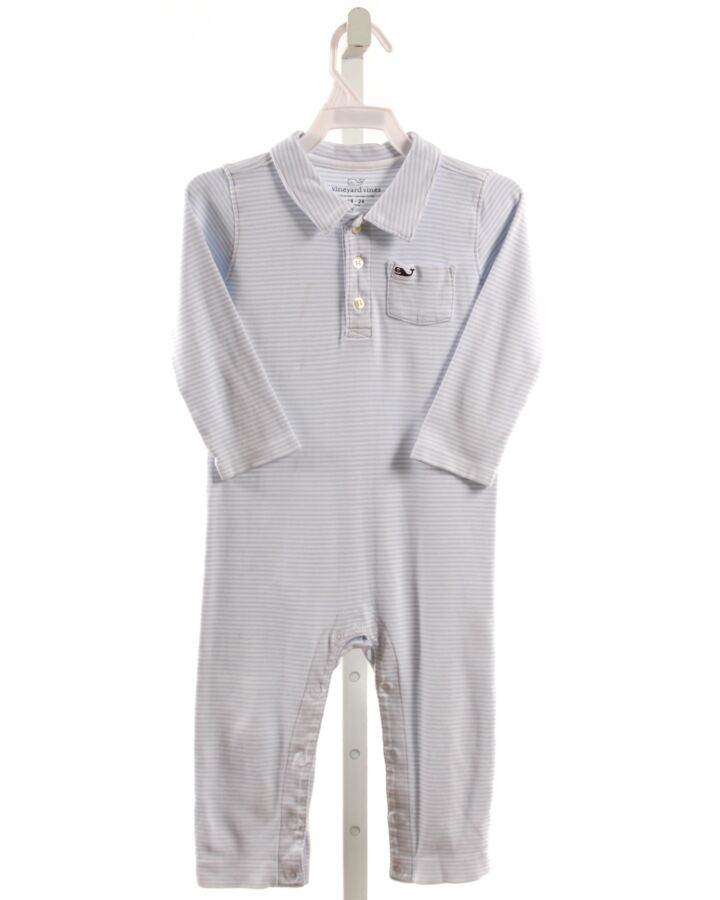 VINEYARD VINES  LT BLUE  STRIPED  KNIT ROMPER