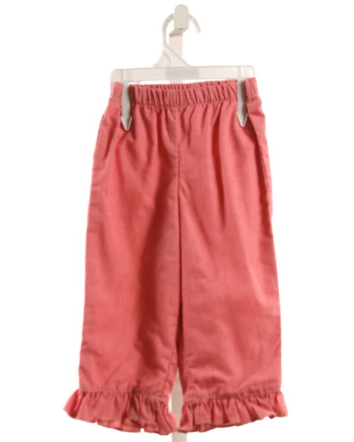 NO TAG  RED  GINGHAM  PANTS WITH RUFFLE
