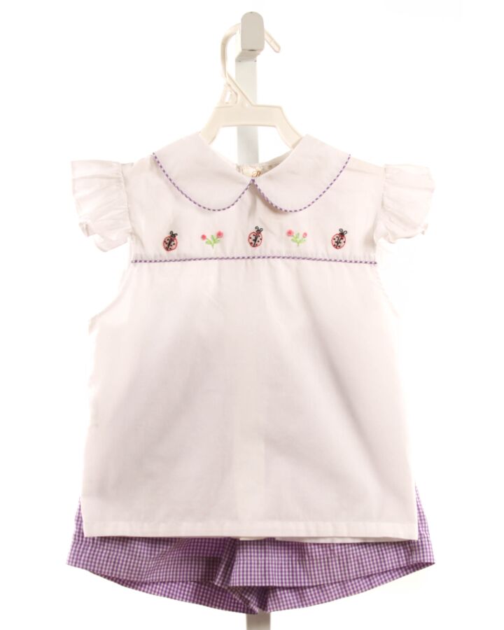 ROSALINA  PURPLE  GINGHAM EMBROIDERED 2-PIECE OUTFIT
