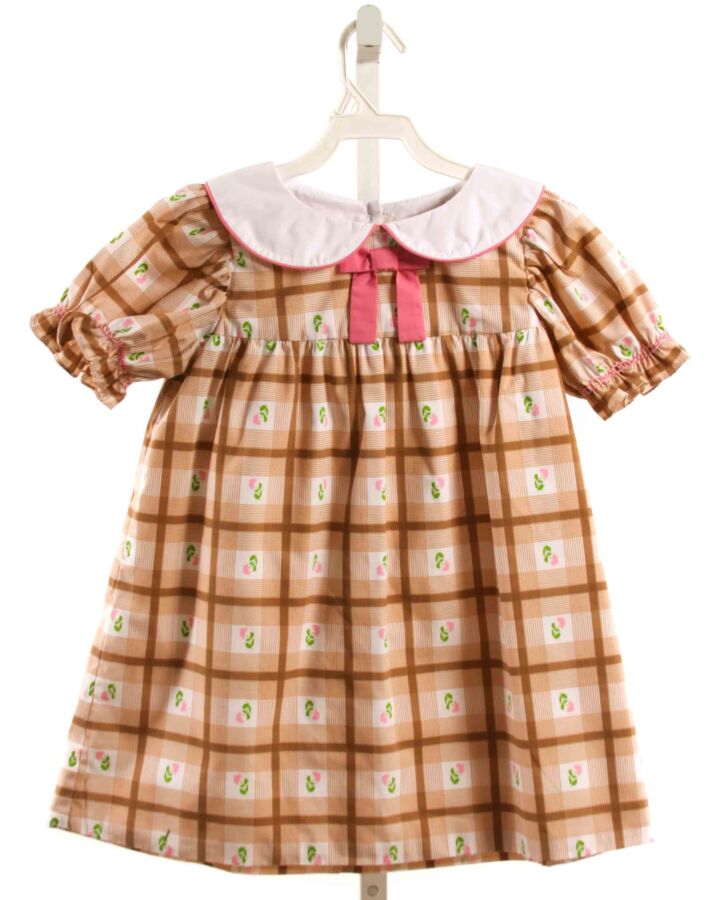 THE BEAUFORT BONNET COMPANY  BROWN  PLAID  DRESS WITH BOW