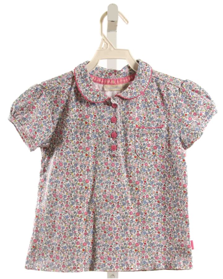 JOJO MAMAN BEBE  PINK  FLORAL  KNIT SS SHIRT