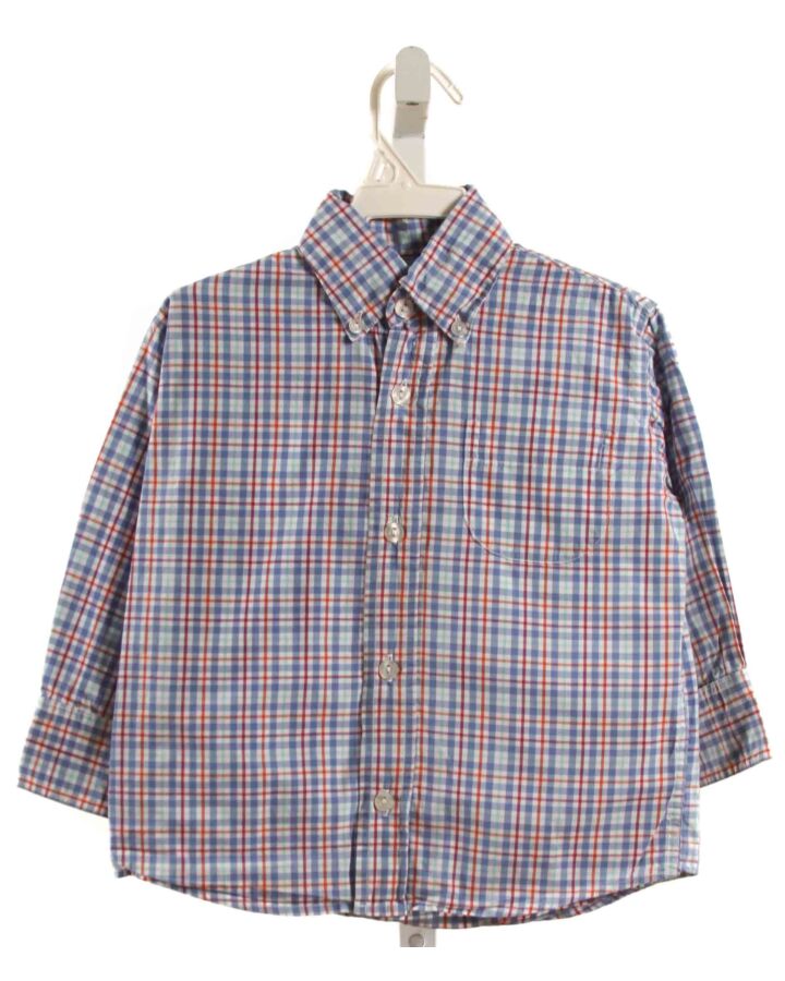 BELLA BLISS  BLUE  PLAID  DRESS SHIRT