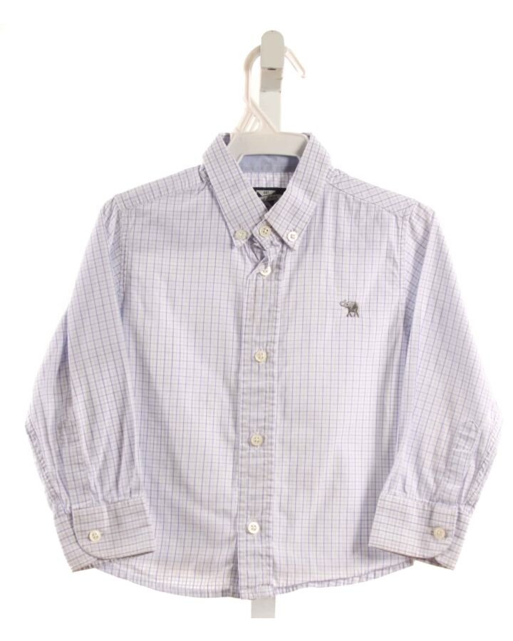 THOMAS BROWN  BLUE  PLAID  DRESS SHIRT