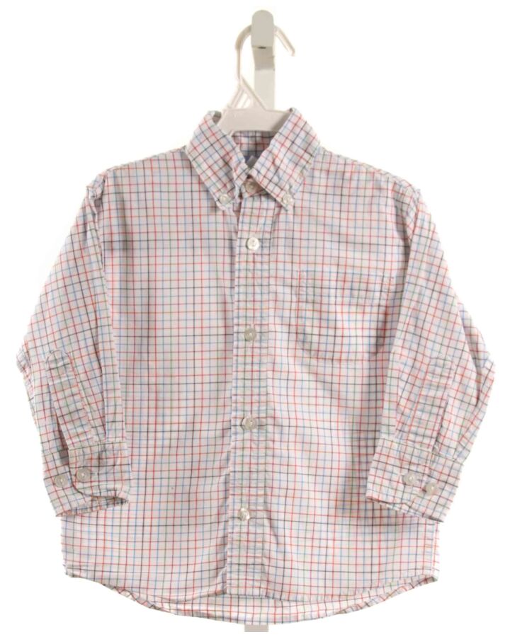 BELLA BLISS  WHITE  PLAID  DRESS SHIRT