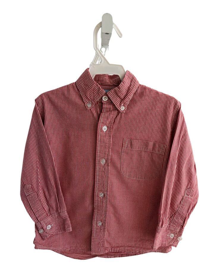 BELLA BLISS  RED  GINGHAM  DRESS SHIRT