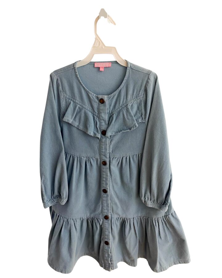BISBY BY LITTLE ENGLISH  BLUE CORDUROY   DRESS
