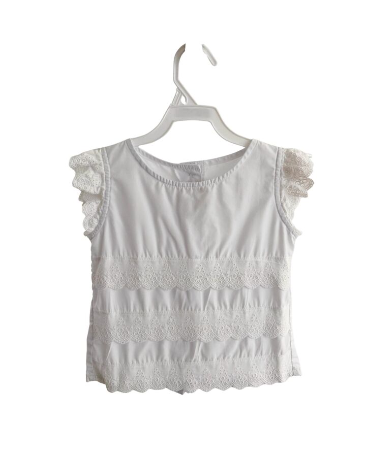 THE BEAUFORT BONNET COMPANY  WHITE    SLEEVELESS SHIRT WITH EYELET TRIM
