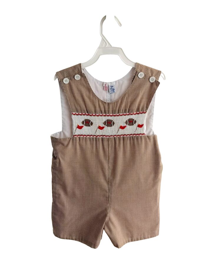 ORIENT EXPRESSED  BROWN  GINGHAM SMOCKED JON JON