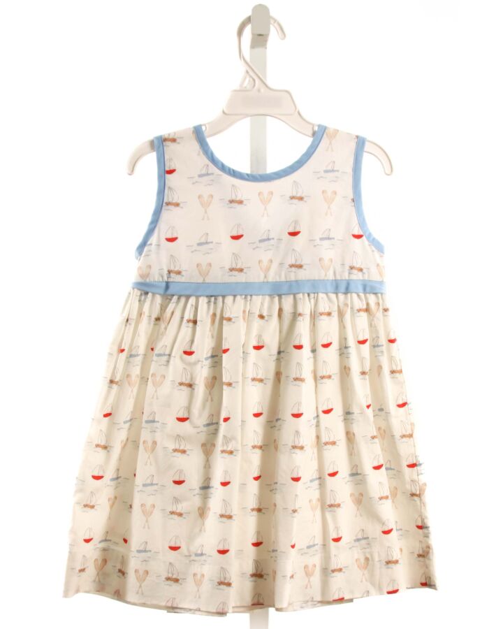 GRACE & JAMES  WHITE   PRINTED DESIGN DRESS