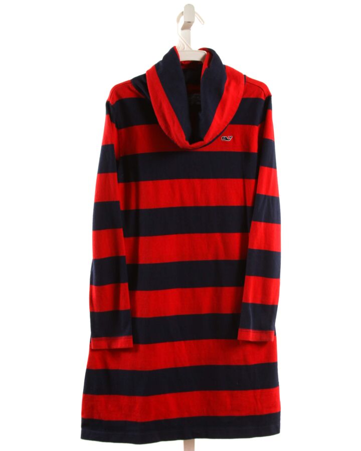 VINEYARD VINES  RED  STRIPED  KNIT DRESS