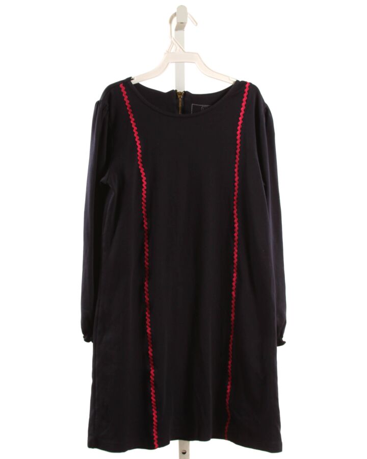 LILA + HAYES  BLUE    KNIT DRESS WITH RIC RAC