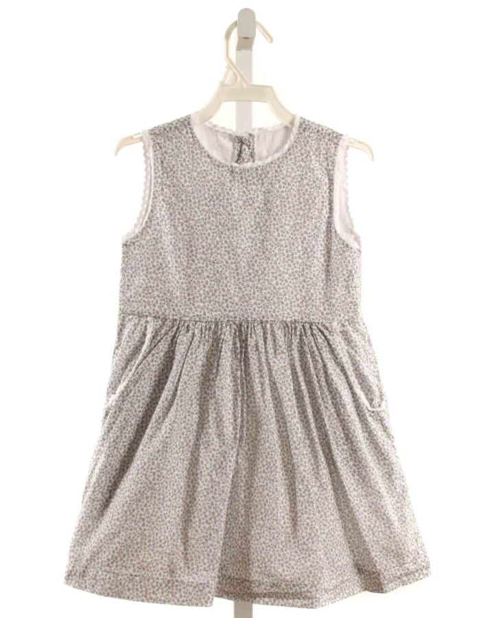 BELLA BLISS  MULTI-COLOR  FLORAL  DRESS WITH EYELET TRIM