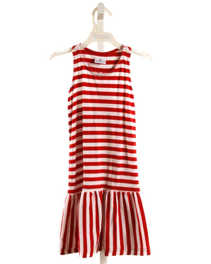 FLORENCE EISEMAN  RED  STRIPED  KNIT DRESS