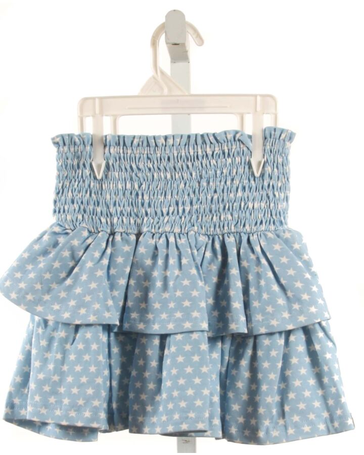 CHEEKY PLUM  LT BLUE   SMOCKED SKIRT