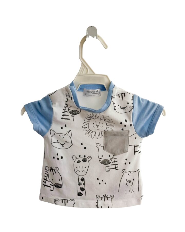 MAYORAL  BLUE    KNIT SS SHIRT