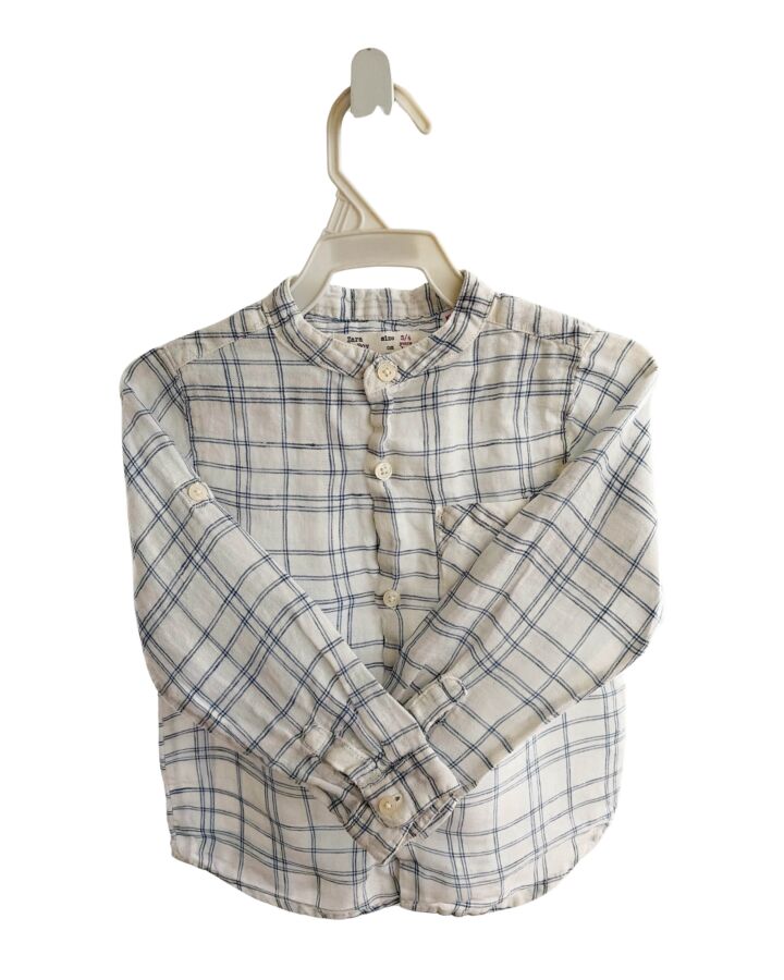 ZARA  BLUE  PLAID  DRESS SHIRT