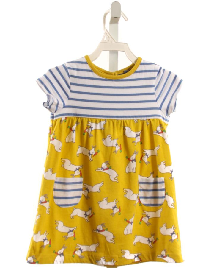 MINI BODEN  YELLOW  PRINT  KNIT DRESS