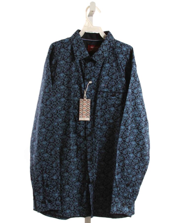 CONSEQUENCE  BLUE   PRINTED DESIGN DRESS SHIRT