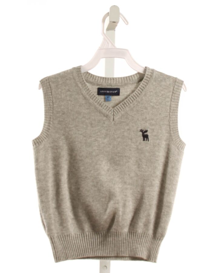ANDY & EVAN  GRAY    SWEATER VEST