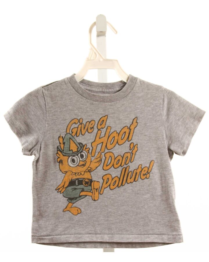 PEEK  GRAY   PRINTED DESIGN T-SHIRT