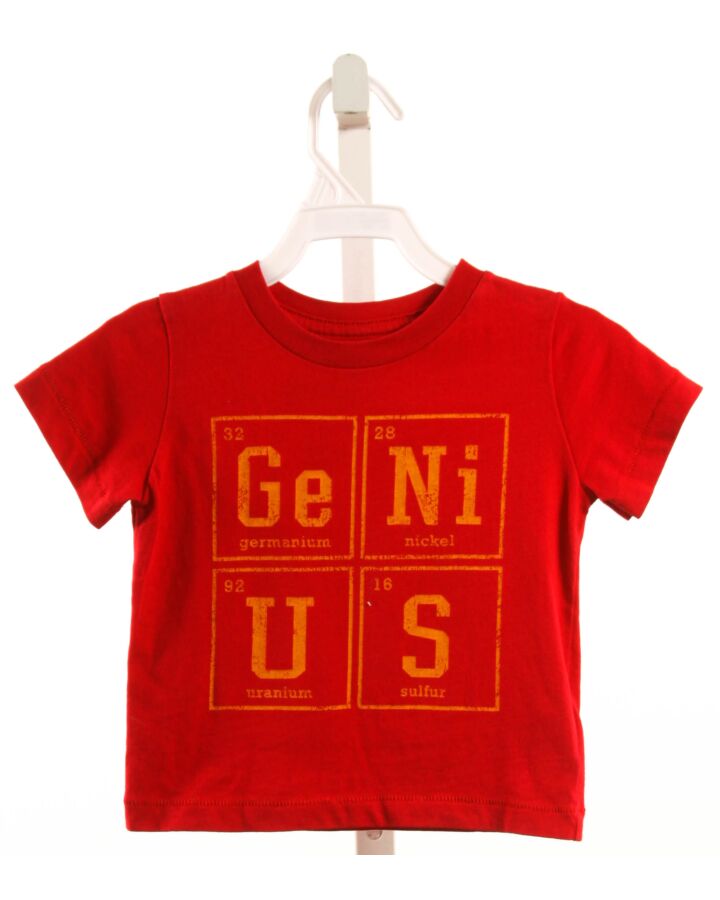 PEEK  RED   PRINTED DESIGN T-SHIRT