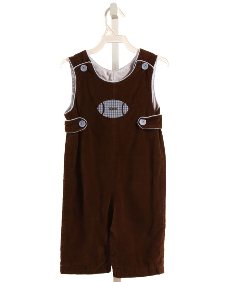 KELLY'S KIDS  BROWN CORDUROY  APPLIQUED LONGALL