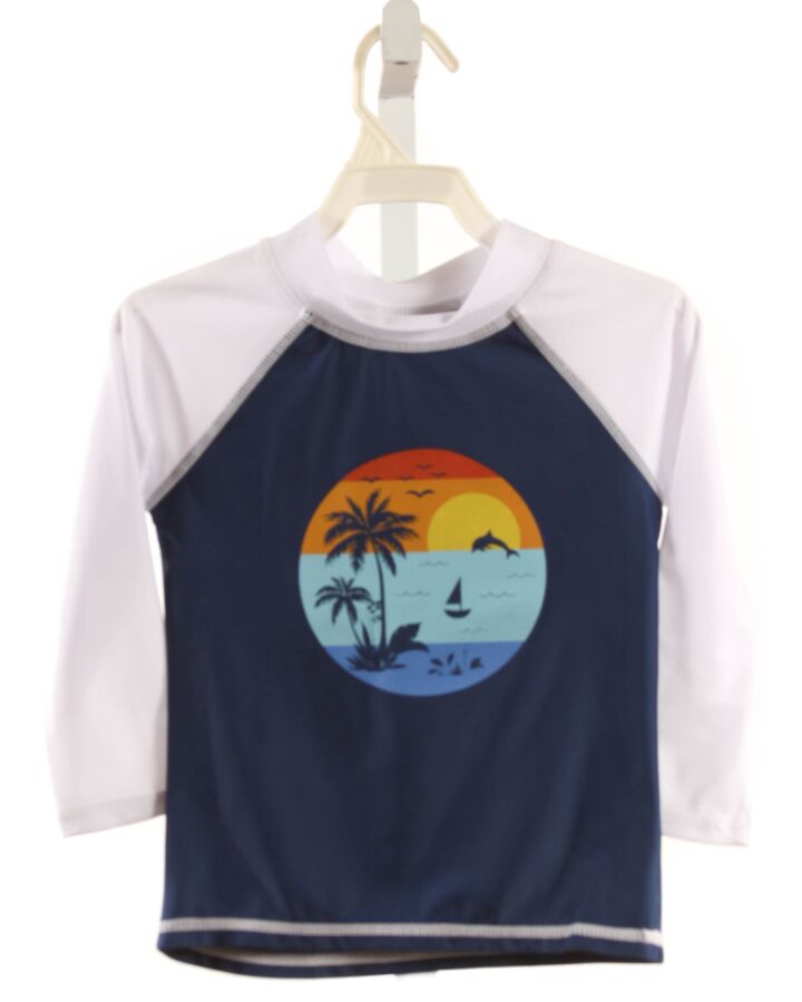 FLAP HAPPY  NAVY   PRINTED DESIGN RASH GUARD