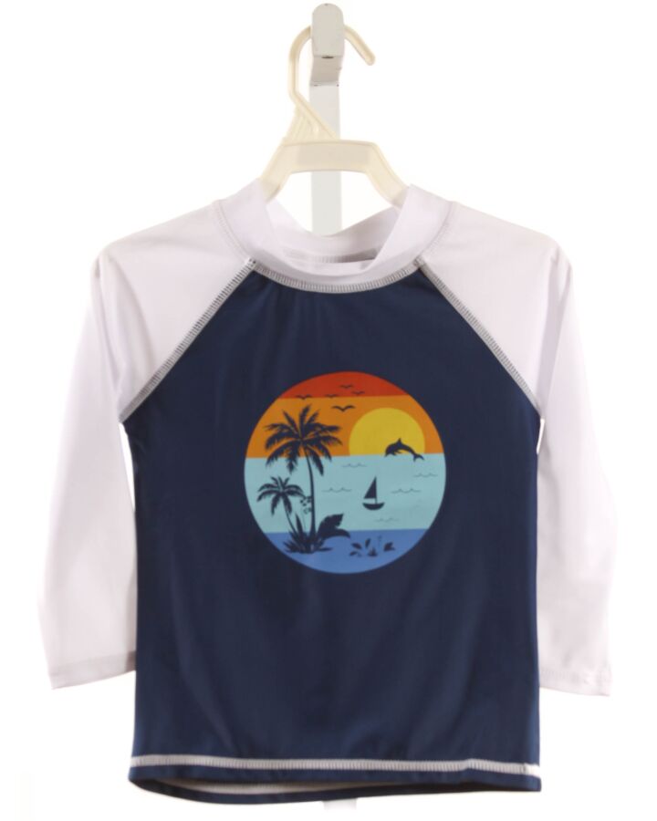 FLAP HAPPY  NAVY   PRINTED DESIGN RASH GUARD