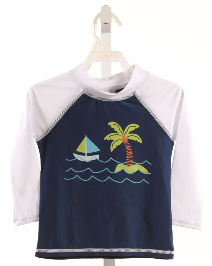 FLAP HAPPY  NAVY  PRINTED DESIGN RASH GUARD