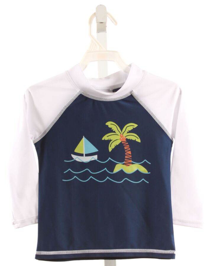 FLAP HAPPY  NAVY  PRINTED DESIGN RASH GUARD