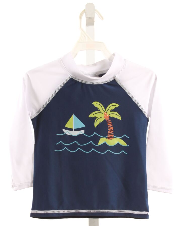 FLAP HAPPY  NAVY  PRINTED DESIGN RASH GUARD