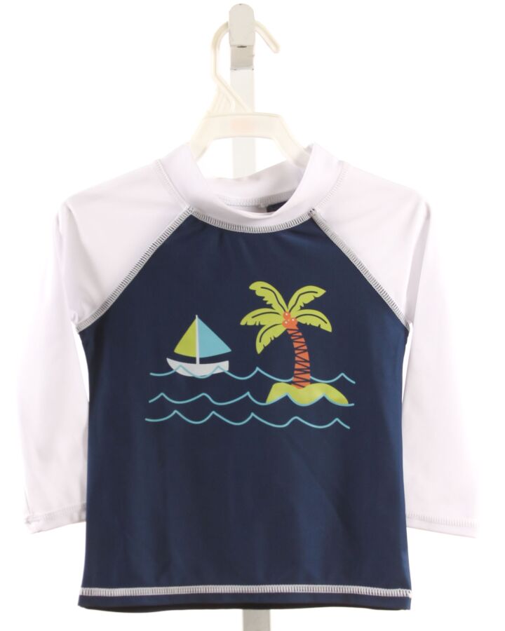 FLAP HAPPY  NAVY  PRINTED DESIGN RASH GUARD