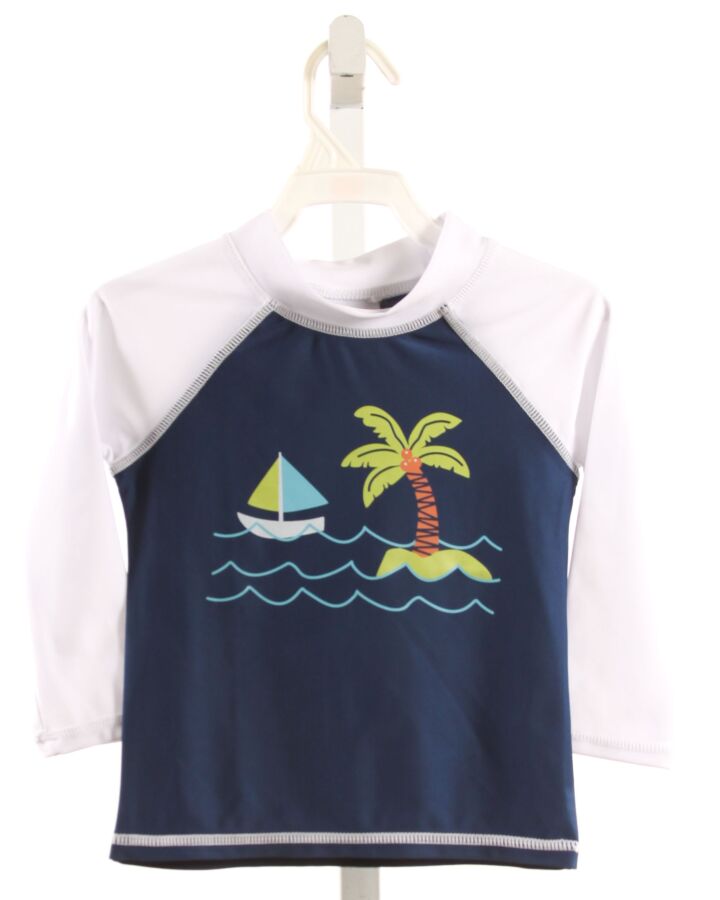 FLAP HAPPY  NAVY   PRINTED DESIGN RASH GUARD