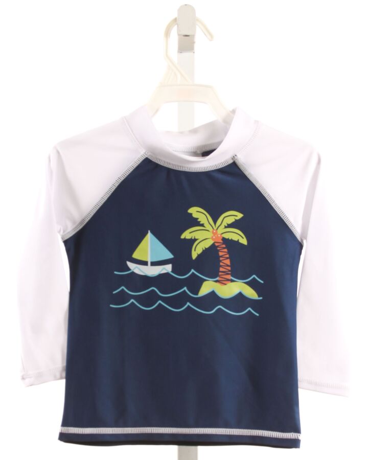 FLAP HAPPY  NAVY   PRINTED DESIGN RASH GUARD