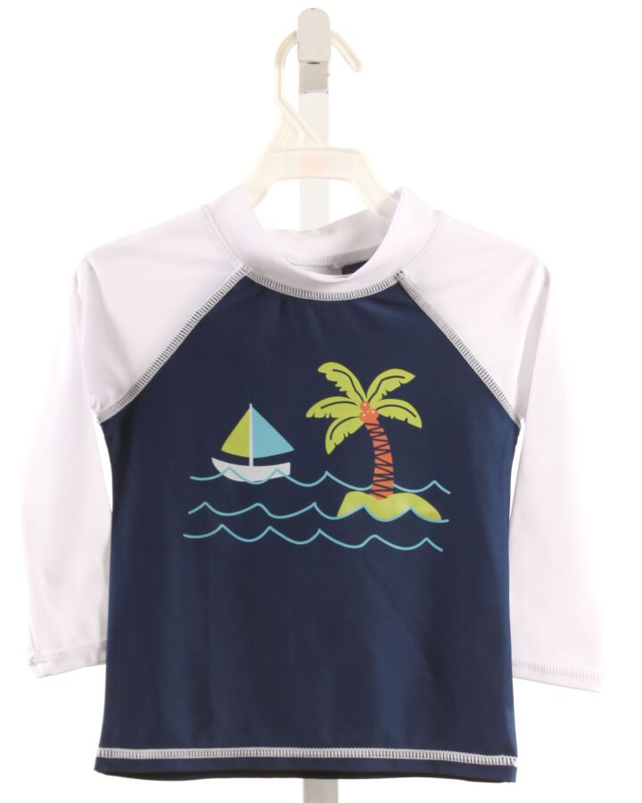 FLAP HAPPY  NAVY  PRINTED DESIGN RASH GUARD