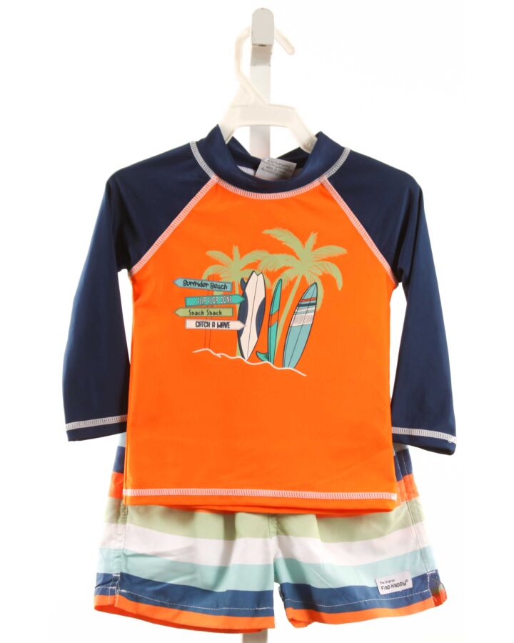 FLAP HAPPY  ORANGE   PRINTED DESIGN SWIM SET